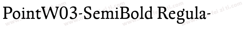 PointW03-SemiBold Regula字体转换